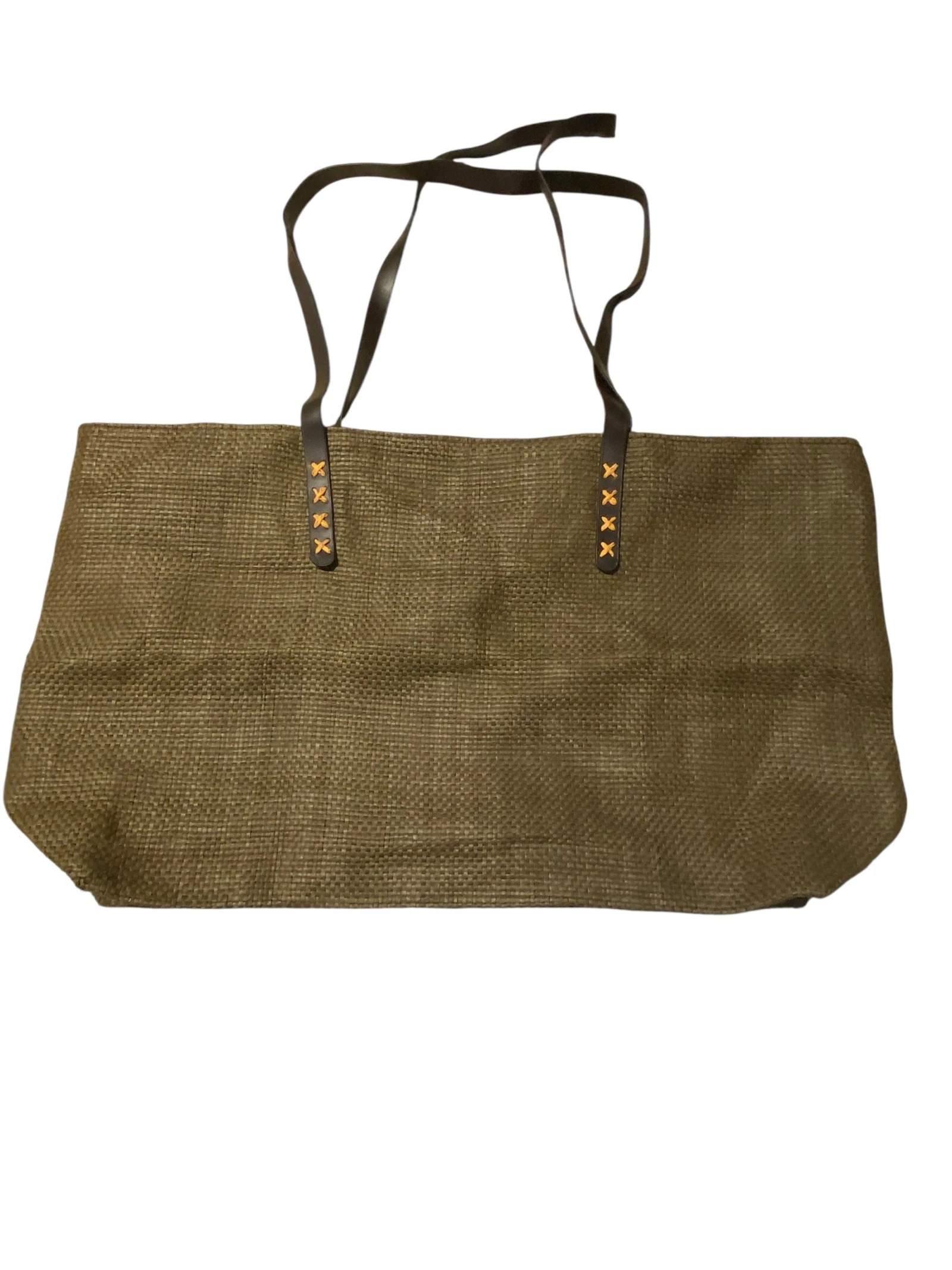 Bolso tote tejido grande vintage | Estilo paja caqui Shopper | Bolso boho de mercado | Bolso de playa de verano – photo 2